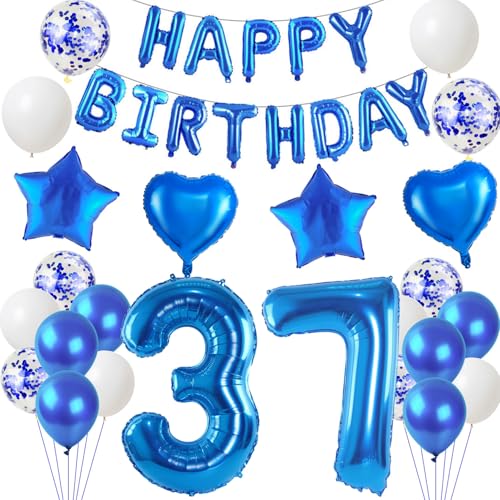 Consigue ahora Globos 37 cumpleaños decoración hombre azul decoración cumpleaños 37 años decoración cumpleaños hombre decoración globos 37 cumpleaños bandera guirnalda decoración 37 años cumpleaños Cumpleaños deco hombre Ofertas 2024 | regaloscumple.com