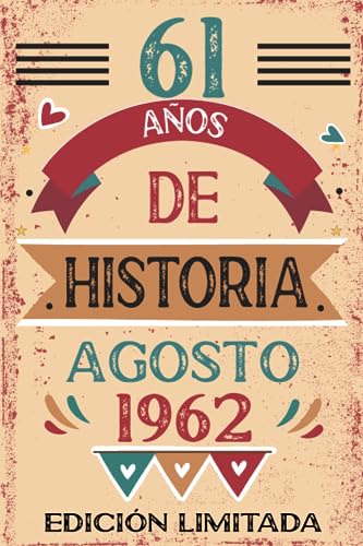 Consigue ahora 61 Años De Historia Agosto 1962: Libro Navidad visitas cuaderno 110 páginas felicitaciones idea regalo regalo Para la esposa novia mujer La madre Top Precio 2024 | regaloscumple.com