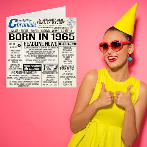 Comprar ahora Y mujeres, periódico nacido en 1965, tarjeta feliz cumpleaños 59 mamá,