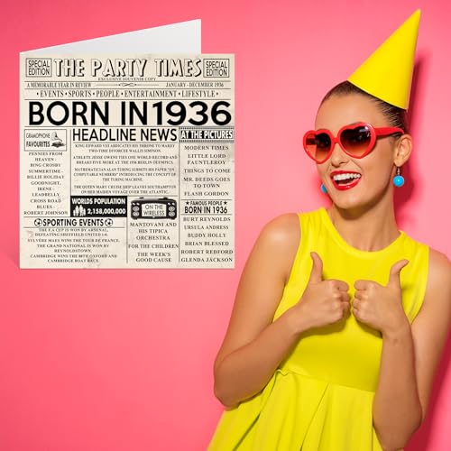 Ofertas Tarjetas número hombres mujeres Born 1936 – feliz 89 abuela, abuela, vintage, en 145 x mm,