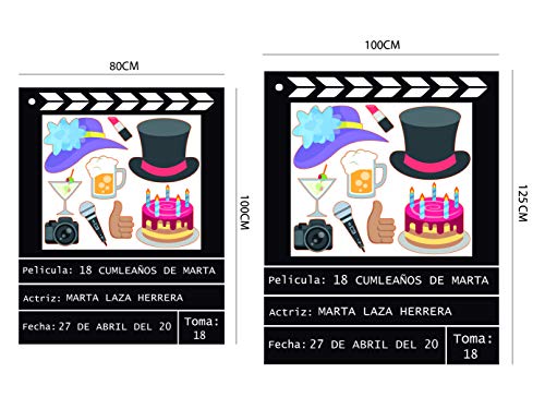 Top Precios Oedim Photocall en Pegasus Cine Cumpleaños 80x100cm | Regalos Personalizados para Cumpleaños| Troquelado con Atrezzos Decorativos