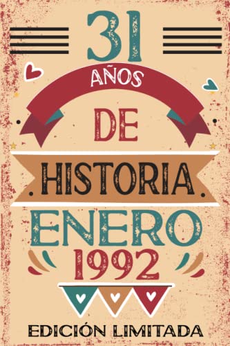 Comprar 31 Años Navidad De Historia Enero 1992: Libro visitas cuaderno 110 páginas felicitaciones idea regalo regalo Para la esposa novia mujer La madre Ofertas 2024 | regaloscumple.com