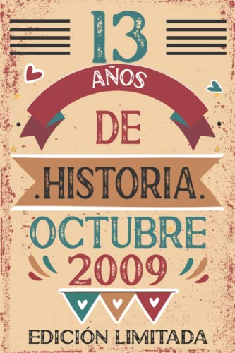 Comprar 13 Años Regalos De Historia Octubre 2009: Libro visitas cuaderno 110 páginas felicitaciones idea regalo regalo Para la esposa novia mujer La madre Top Precio 2023 | regaloscumple.com