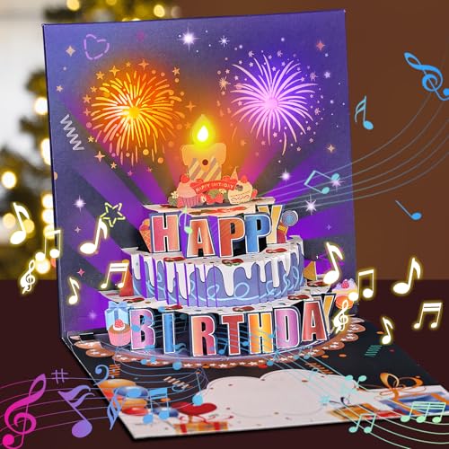 Consigue ahora Joyoldelf Tarjeta Felicitacion Cumpleaños Pop Up - Tarjeta Feliz Cumpleaños Personalizadas 3D Con Música y Luces Adecuado Graciosos Regalos Para Hombre Mujer Novio Ideas para regalar Novia Padre Madre Infantil Rebajas 2024 | regaloscumple.com