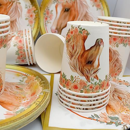 Ofertas de última hora Doyomtoy Fiesta Piezas Cumpleaño Caballo Tazas Baby Boda