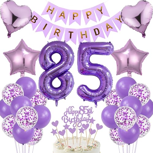 Consigue ahora 85 cumpleaños hombre decoración 85 cumpleaños mujer decoración para tartas regalo para 85 cumpleaños mujeres lila cumpleaños 85 hombres 85 años decoración cumpleaños globo 85 Cumpleaños cumpleaños 85 años Top Precio 2025 | regaloscumple.com