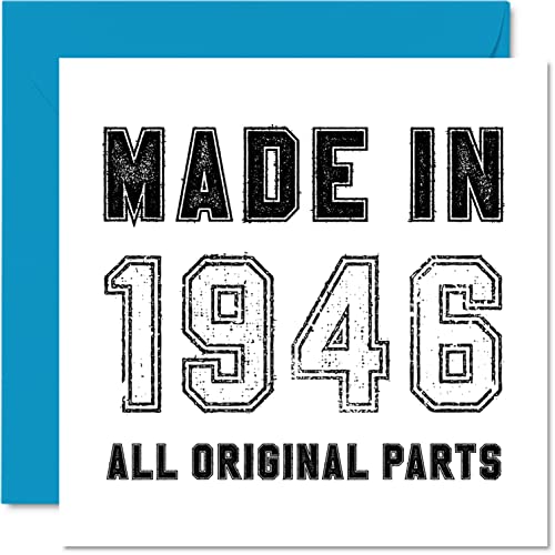 Comprar Tarjeta Regalos cumpleaños 78 para hombres y mujeres hecha en 1946 todas las piezas originales divertida tarjeta cumpleaños setenta y ocho para abuelo abuela mamá papá 145 mm x 145 mm tarjetas Top Precio 2024 | regaloscumple.com
