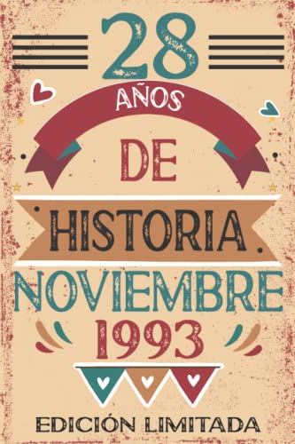Comprar 28 Años De Historia Noviembre 1993: 28 años. Libro visitas cuaderno 110 páginas felicitaciones idea regalo regalo Para Cumpleaños la esposa novia mujer La madre Rebajas 2025 | regaloscumple.com