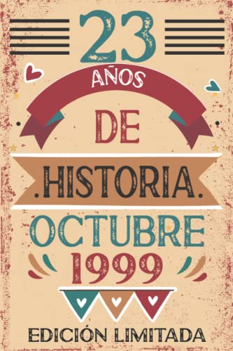 Comprar 23 Años De Historia Octubre 1999: Libro visitas cuaderno 110 páginas felicitaciones idea Promoción regalo regalo Para la esposa novia mujer La madre Ofertas 2024 | regaloscumple.com