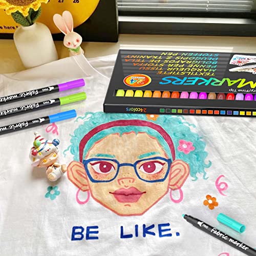 Oferta Flash LUZOON 24 Rotuladores para Tela Permanente Ropa y Lavable No