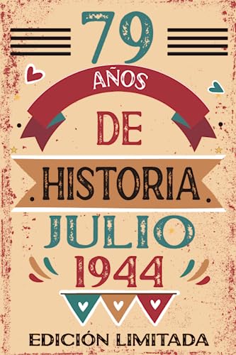 Comprar 79 Años De Historia Julio 1944: Libro visitas cuaderno 110 páginas felicitaciones idea regalo regalo Para la esposa Promoción novia mujer La madre Rebajas 2024 | regaloscumple.com