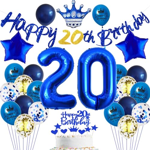 Comprar Globos azules Catálogo decoración 20 cumpleaños Decoración 20 cumpleaños Hombre 20 globo azul decoración Globo fiesta 20 cumpleaños decoración azul decoración cumpleaños 20 años Hombre azul Globos 20 azul Rebajas 2025 | regaloscumple.com