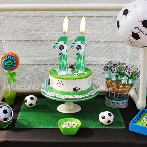 Oferta Flash Velas de cumpleaños con números de fútbol vela de cumpleaños