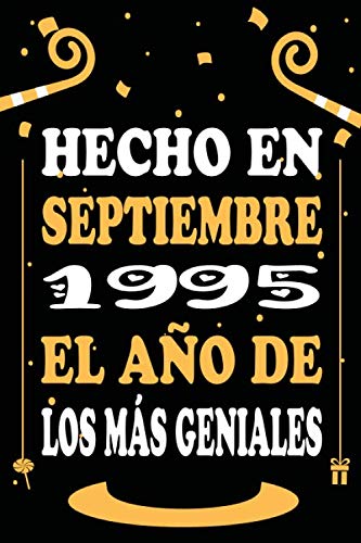 Consigue ahora Hecho En Septiembre 1995 El Año De Los Más Geniales: Libro visitas cuaderno 110 páginas felicitaciones idea Cumpleaños regalo regalo 25 aniversario para pareja niño mujer Rebajas 2025 | regaloscumple.com