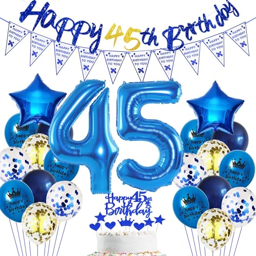 Comprar Decoracion 45 años azul hombre Globos 45 años azul hombre Globos Cumpleãnos 45 años hombre Decoraciones Fiesta Catálogo 45 años hombre 45 Años Decoracion Cumpleaños azul Cumpleaño 45 Años Decoracione Rebajas 2024 | regaloscumple.com