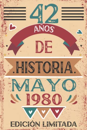 Consigue ahora 42 Promoción Años De Historia Mayo 1980: 42 años. Libro visitas cuaderno 110 páginas felicitaciones idea regalo regalo Para la esposa novia mujer La madre Rebajas 2024 | regaloscumple.com