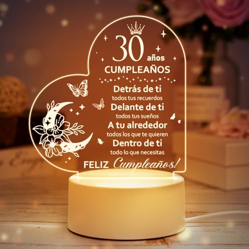 Comprar Vetbuosa 30 Regalos Cumpleaños Hombre 30 Cumpleaños Mujer 30 Cumpleaños Lámpara noche Regalos Mujer 30 Años Regalos Originales 30 Cumpleaños Rebajas 2024 | regaloscumple.com