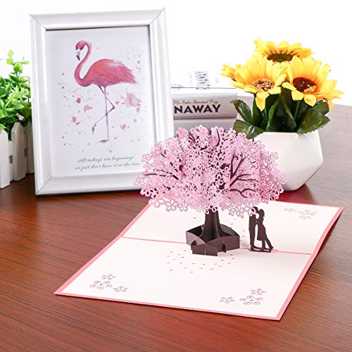 Comprar en Amazon Up 3D, San Valentín con Sobre, Invitación Romántica Boda, Cumpleaños Rosa