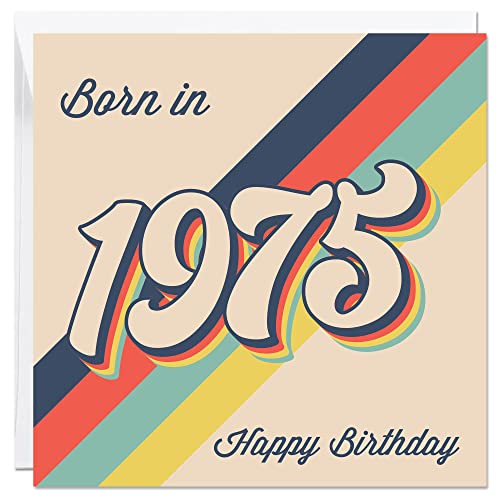 Comprar A&M Natural Living Tarjeta cumpleaños número 48 con texto en inglés "Born In 1975-150 mmx150 mm tarjeta feliz cumpleaños para hombres y Ideas para regalar mujeres esposa divertidas tarjetas felicitación Top Precio 2024 | regaloscumple.com