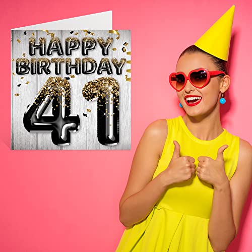 Dónde comprar en España Cumpleaños 41 globos y con tarjetas cumpleaños 41 papá, amigo, tío, mm 145 cuarenta