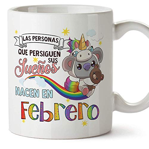 Consigue ahora MUGFFINS Taza Cumpleaños Koala Mes Febrero - Desayuno Feliz Catálogo Cumpleaños/Aniversario. Cerámica 350 mL Rebajas 2023 | regaloscumple.com