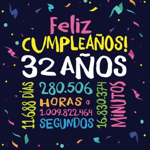 Oferta Feliz - Años: libro fiesta cumpleaños Decoración regalos hombres mujeres 32 - felicitaciones fotos invitados