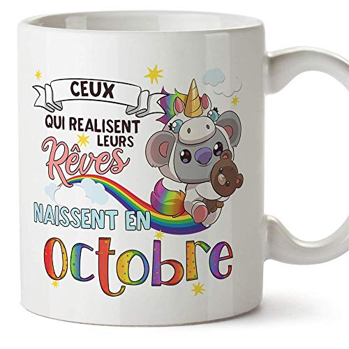 Comprar MUGFFINS Taza - Regalos Cumpleaños Koala Octubre (en francés) Ofertas 2025 | regaloscumple.com