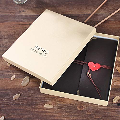 Top Precios Album   Fotos   Piel Libros   Firmas para Boda Scrapbook Album Cuaderno   Cuero Diario   Viaje Vintage Regalo Original para Aniversario   Boda   Oro Cumpleaños Navidad para Novios Novia Amiga