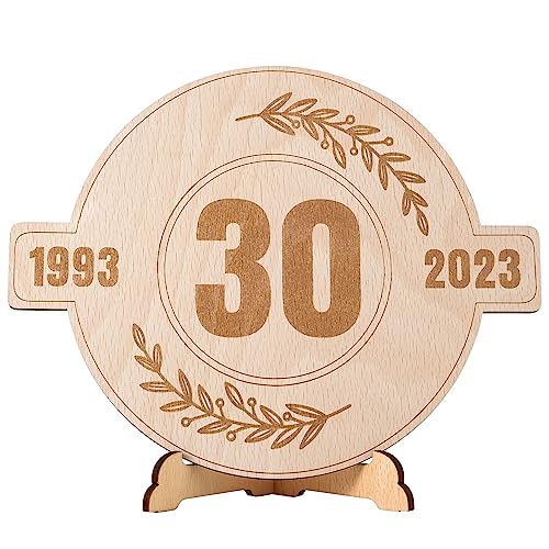Oferta WAREHOUSE 30 madera, regalo madera 30 decoración aniversario hombres mujeres.