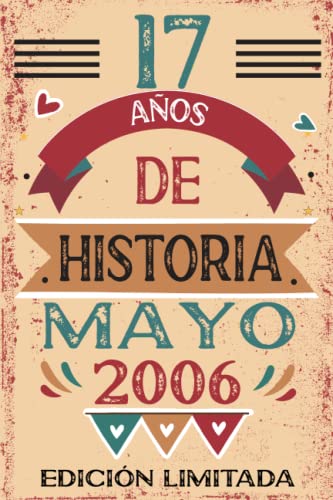 Consigue ahora 17 Años De Historia Mayo 2006: Libro BlackFriday visitas cuaderno 110 páginas felicitaciones idea regalo regalo Para la esposa novia mujer La madre Rebajas 2024 | regaloscumple.com