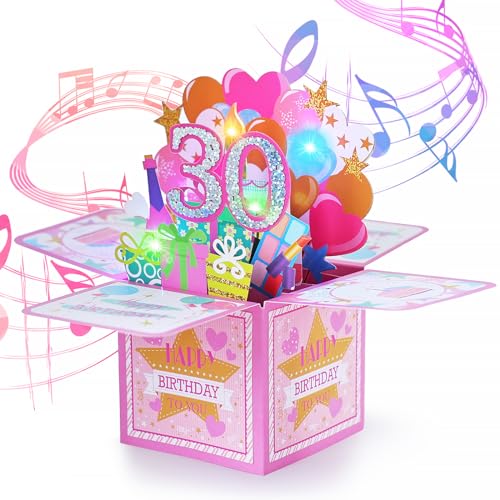 Consigue ahora Joyoldelf BlackFriday Tarjeta Felicitacion Cumpleaños 30 Años - Tarjetas Cumpleaños Originales Con MúSica Pop-Up Personalizadas 3D Birthday Card Regalo Sorpresa Para Amigo Novia Mamá Novio Top Precio 2024 | regaloscumple.com