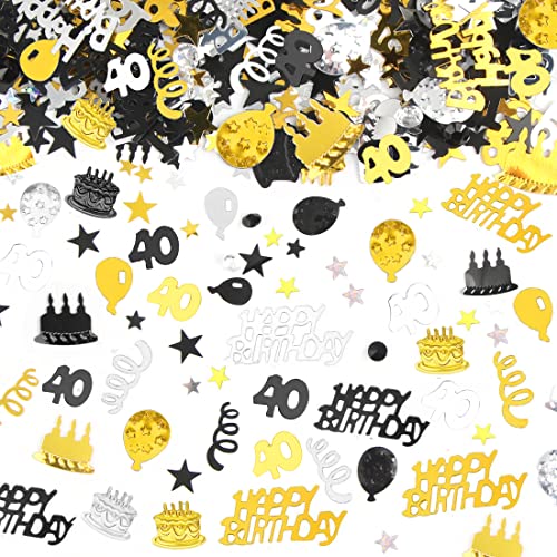 Consigue ahora Bluelves Confeti Cumpleaños 40 Confeti Plateado Oro Negro 20g Confeti Happy Birthday Mesa para Cumpleaños Bodas Aniversario Fiesta BlackFriday Decoraciones Top Precio 2024 | regaloscumple.com