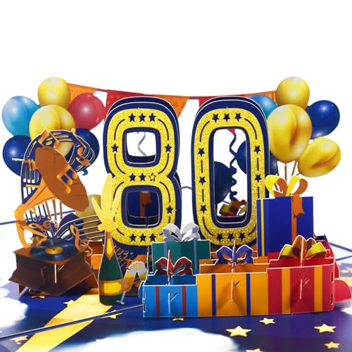 Oferta Magic - emergente, aniversario, años, años, felicitación 80