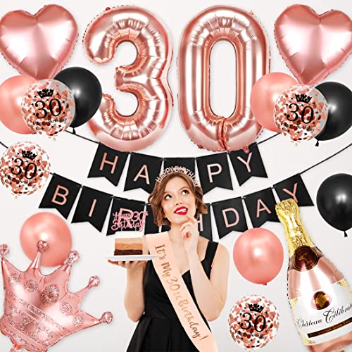 Dónde comprar en España Bluelves Globos 30 Cumpleaños Mujer 30 Años Decoracion Cumpleaños Oro