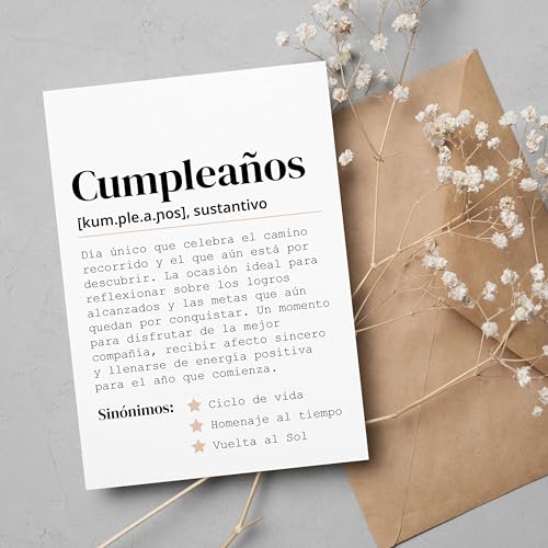 Comprar ahora CONTRAXT Tarjeta cumpleaños. Regalo original tarjeta felicitacion de cumpleaños para hombre mujer postal Cumpleaños feliz cumple amiga (Cumpleaños)