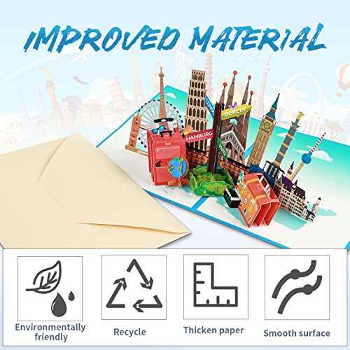 Dónde comprar en España Joyoldelf Felicitacion Pop - CumpleañOs Tarjeta Regalos Viajeros, Famosas Visitar, Para Salidas, (Viajes