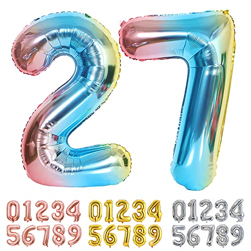 Consigue ahora Ponmoo Foil Globo Número 27 72 Azul Gigante Numeros 0 1 2 3 4 5 6 7 8 9 10-19 20-29 30 40 50 BlackFriday 60 70 80 90 100 Grande Globos para La Boda Aniversario Globo Cumpleaños Fiesta Decoración Top Precio 2023 | regaloscumple.com
