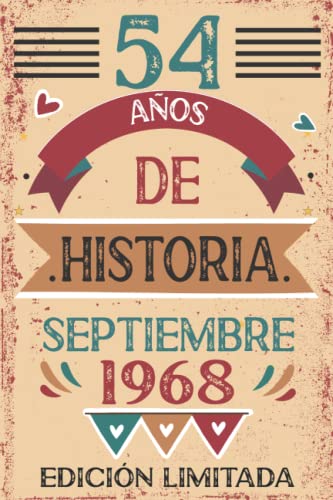 Comprar 54 Años De Historia septiembre 1968: Libro visitas cuaderno 110 páginas Cumpleaños felicitaciones idea regalo regalo Para la esposa novia mujer La madre Top Precio 2024 | regaloscumple.com