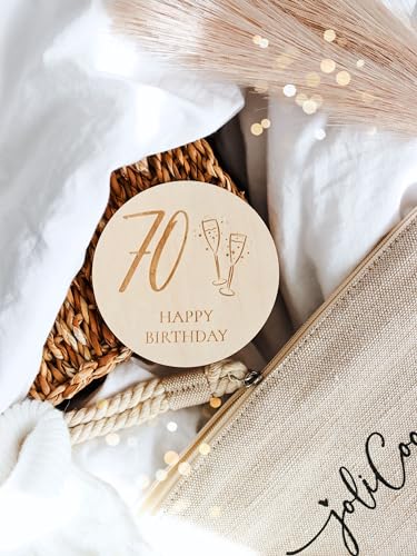 Comprar en Amazon Cumpleaños - Happy Birthday 70 tarjeta madera - Tarjeta felicitacion 70