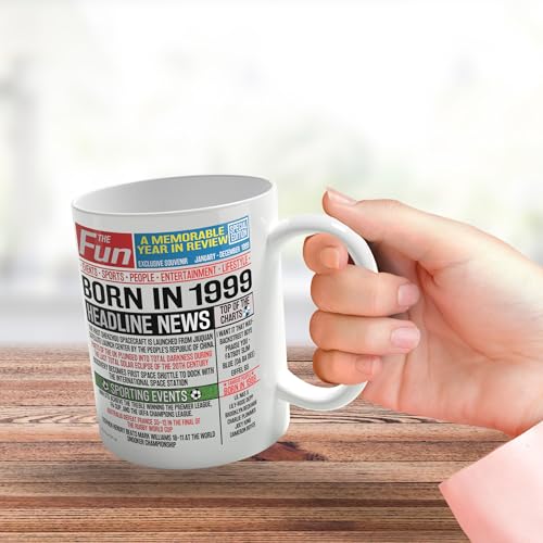 Oferta Flash Stuff4 regalo número hombres mujeres, nacido 1999, feliz 25 hija, vintage, en veinticinco