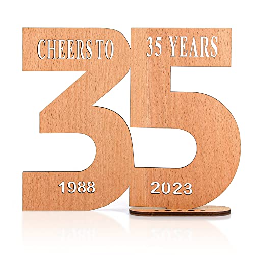 Consigue ahora Giftota - 2023 Tarjeta felicitacion 35 años Cumpleaños Regalos - Aniversario Bodas Regalos - DIY Ideas Originales Postal Cumpleaños Cartel - Madera Libro Visitas - 1988-2023(35th) Top Precio 2023 | regaloscumple.com