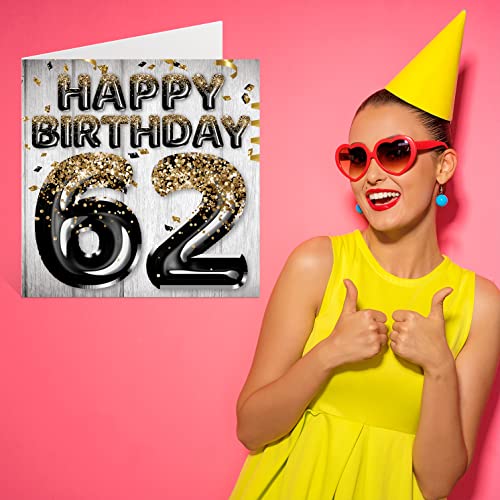 Oferta Flash Cumpleaños hombres, negros dorados purpurina, feliz hombre años, abuelo, tío 145 x mm, y