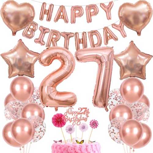 Comprar Decoracion 27 cumpleaños mujer torta decoracion 27 cumpleaños mujer decoracion regalo para 27 cumpleaños mujer oro rosa cumpleaños 27 mujer 27 años cumpleaños decoracion globo 27 cumpleaños 27 años Cumpleaños mu Ofertas 2024 | regaloscumple.com