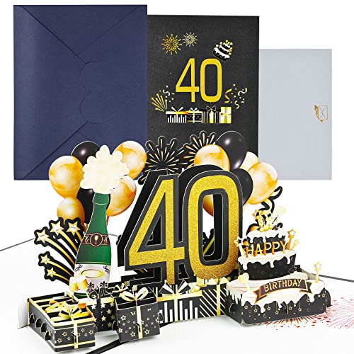 Consigue ahora Joyoldelf Tarjeta cumpleaños para 40 tarjetas felicitación 3D Pop Up Tarjeta felicitación cumpleaños tarjetas cumpleaños con sobre para mujeres madres Cumpleaños niñas hombres Top Precio 2024 | regaloscumple.com