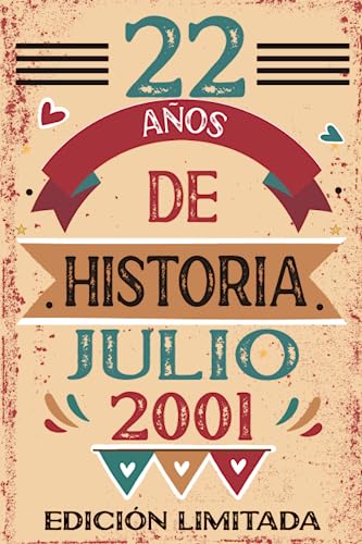 Comprar 22 Años De Historia Promoción Julio 2001: Libro visitas cuaderno 110 páginas felicitaciones idea regalo regalo Para la esposa novia mujer La madre Top Precio 2024 | regaloscumple.com