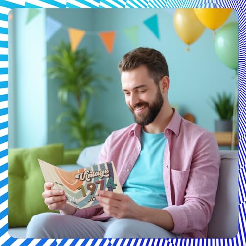 Oferta Flash Hombres y mujeres, estilo vintage 1974, envejecida a la perfección, tarjetas