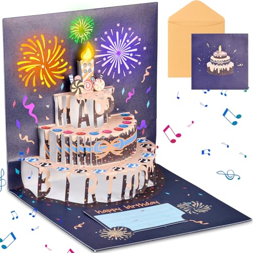 Comprar Catálogo Tarjeta Cumpleañoscon Música y Luz Pop Up Birthday Card Tarjeta Felicitacion Cumpleaños 3D Postal Cumpleaños para Mujeres Hombres y Niños Diseño Divertido Navidad Craft Ofertas 2024 | regaloscumple.com