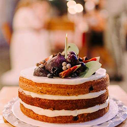 Ofertas en regaloscumple.com LUTER Metálico Velas de Tarta Cumpleaños Originales Oro Champagne Pastel Cirios con Portavelas para la Decoración del Banquete Boda (48 Piezas)