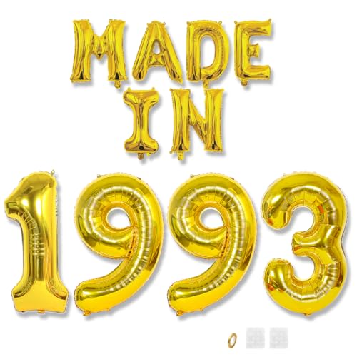 Consigue ahora Jurxy Globos dorados para fiesta cumpleaños Promoción fabricados en 1993 Top Precio 2025 | regaloscumple.com
