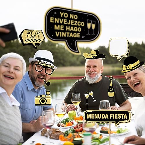 Top Precios GEBETTER Photocall Jubilación 1 Marco + * Decoración Oro Regalo Fotocall Prop Adornos